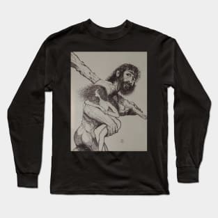 Caveman Carries Woman Long Sleeve T-Shirt